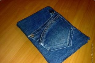 Чехол для планшета своими руками из старых джинсовых брюк, фетра и кожи Чехлы для планшетов 8 дюймов сделать самому